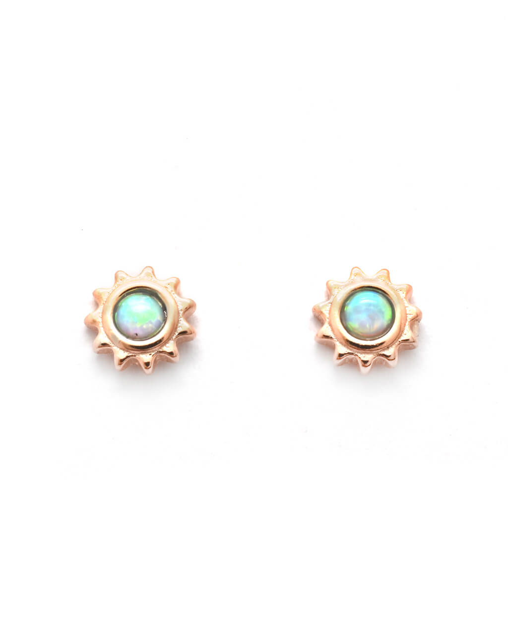 minimalist earrings, Opal Earrings, third piercing stud