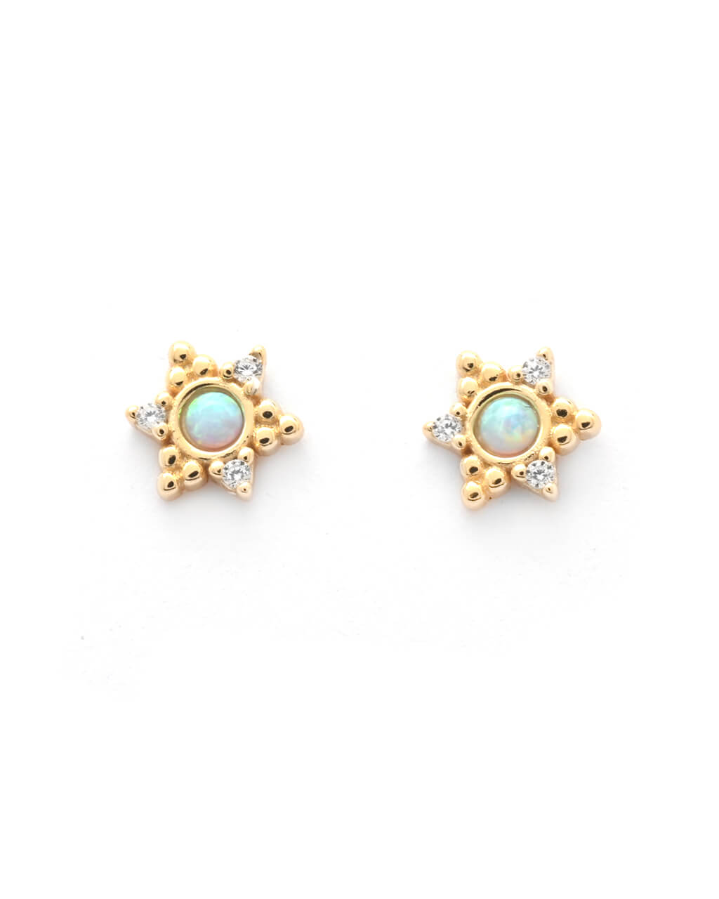 Star Opal Stud Earrings