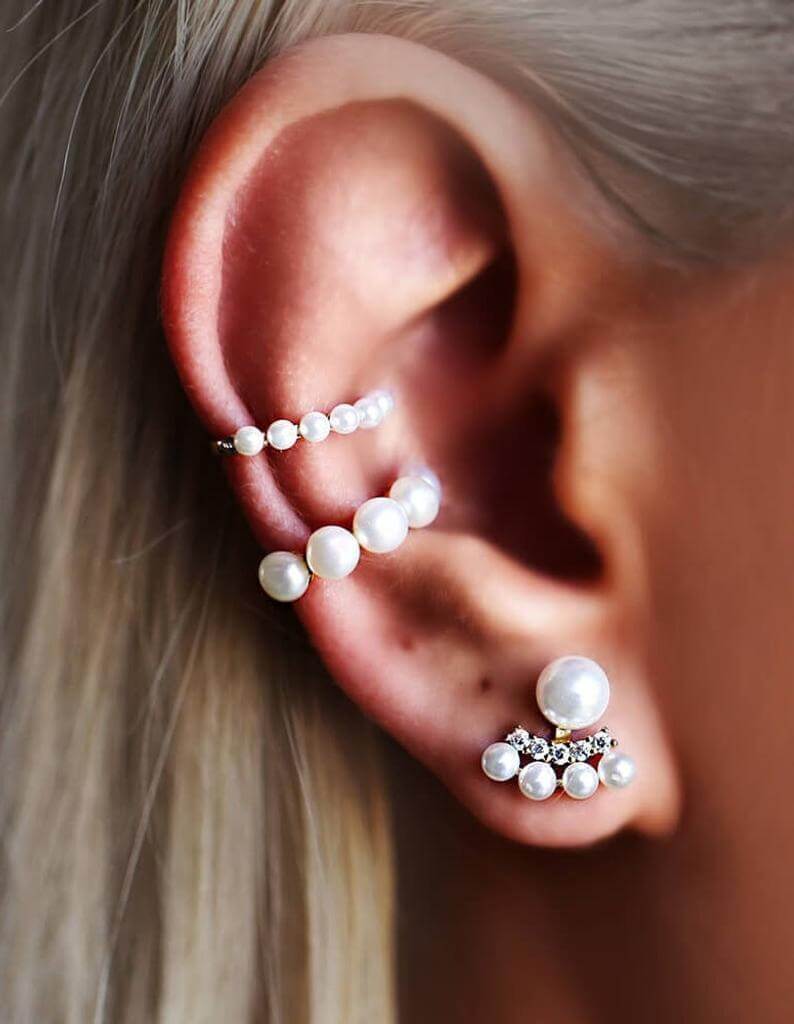 Dainty Pearl ear cuff
