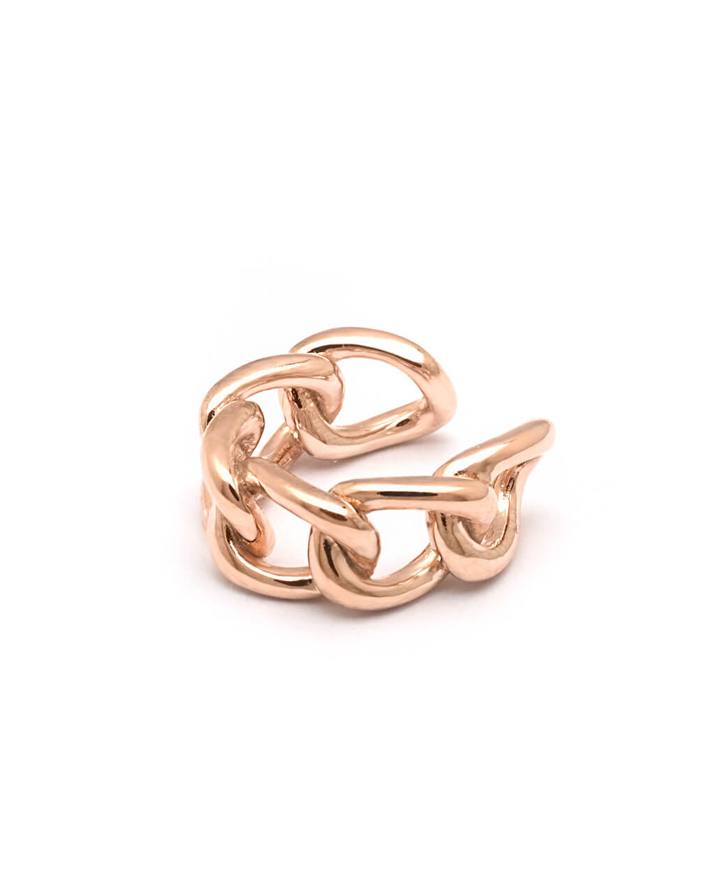 Rose gold chain link ear cuff