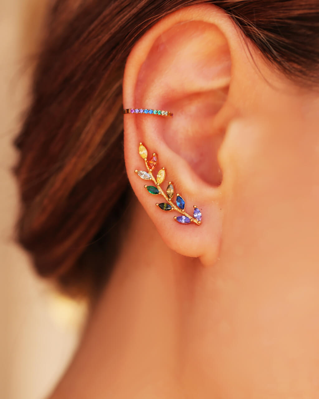 orecchini ear cuff, VERENDI , orecchini rampicanti , climber earrings
