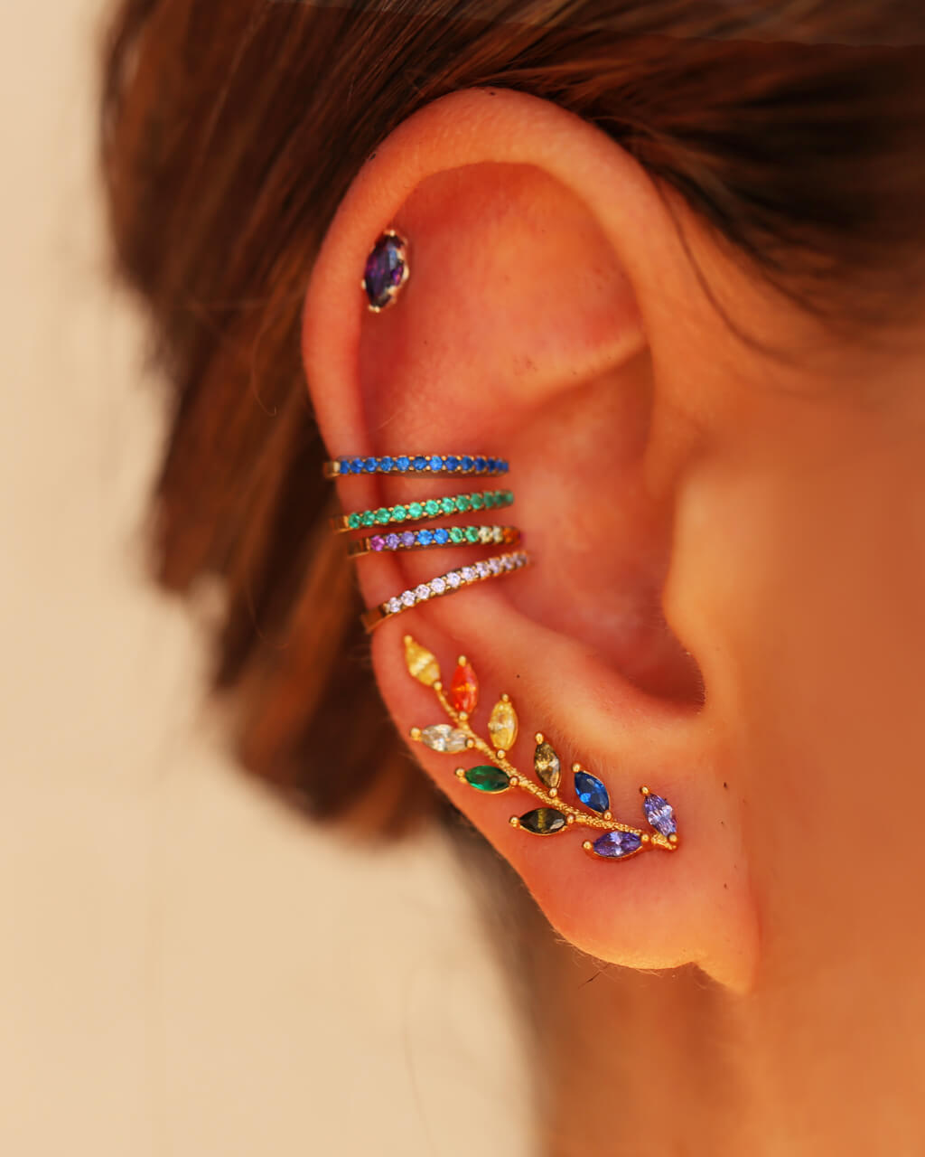 VERENDI, ear cuff, boucles d'oreille montantes