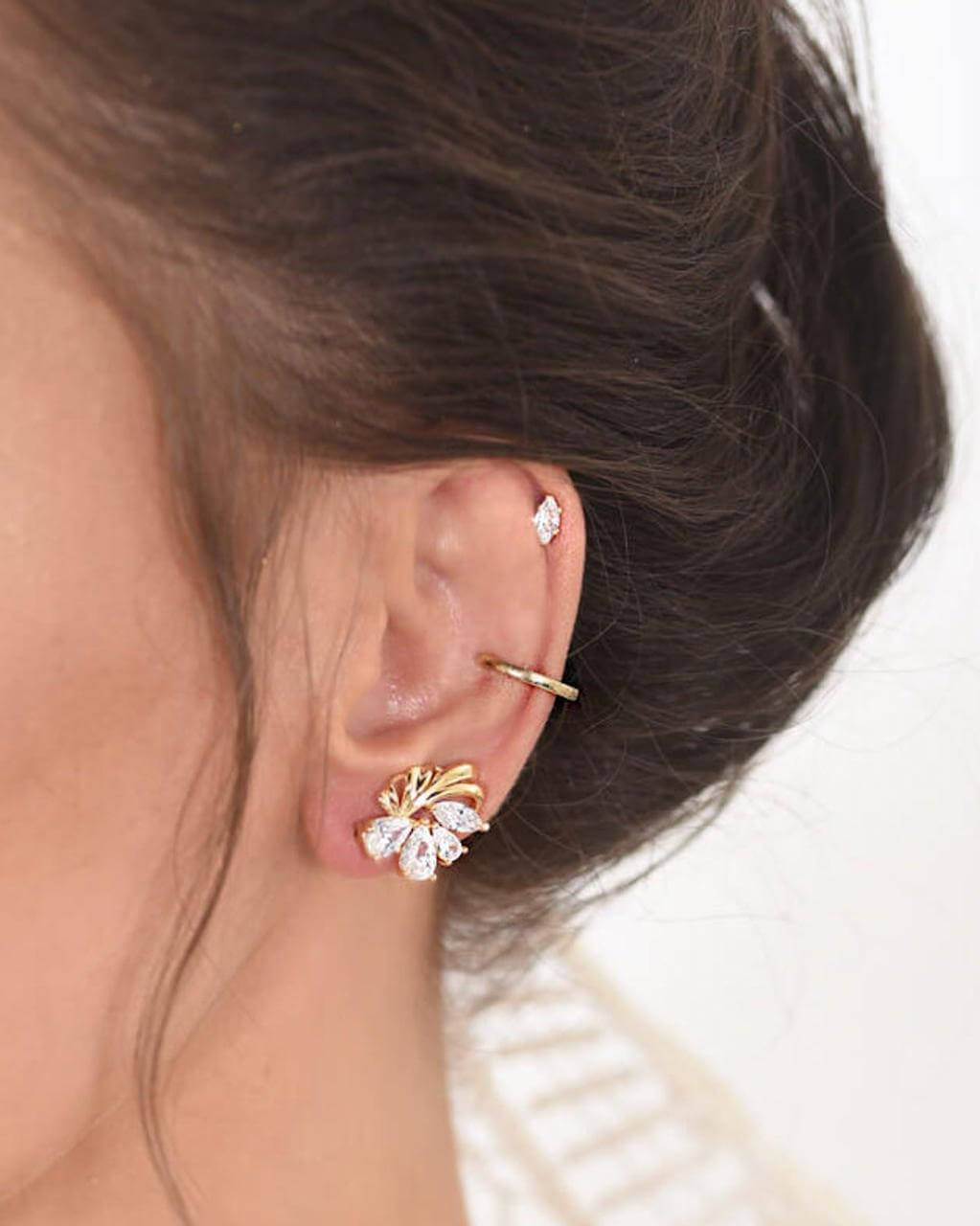 Earrings for women's, Rose Gold earrings, gift for women, ear climbers