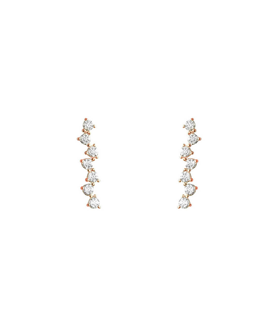 rose gold line earrings
