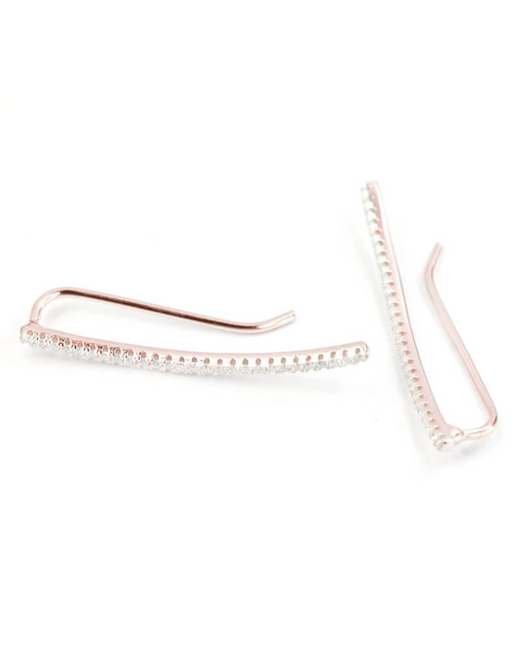 VERENDI , rose gold earrings, orecchini rampicanti 