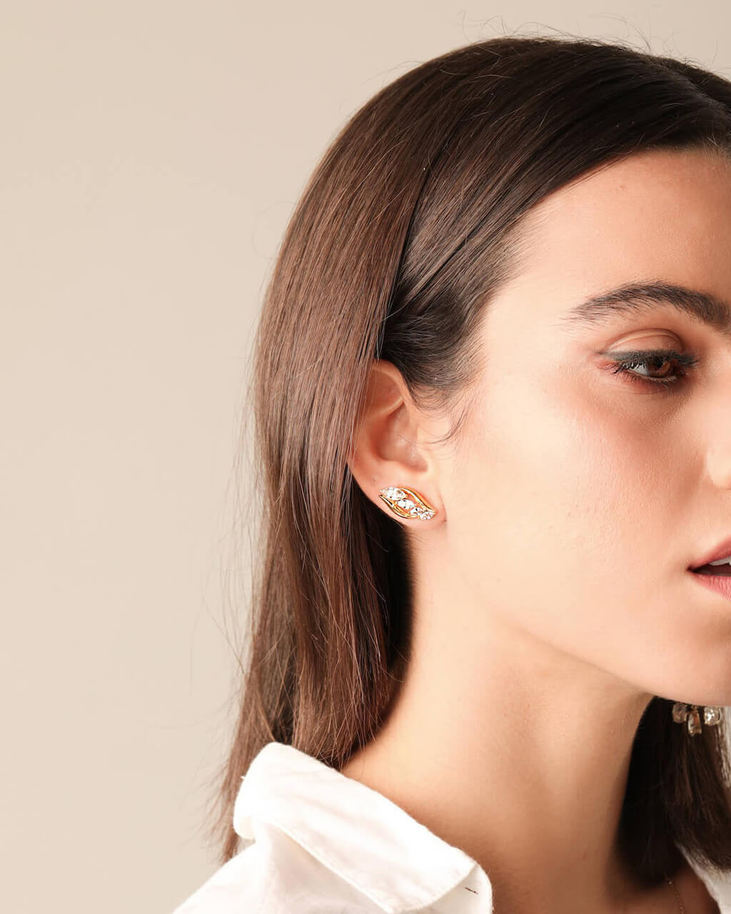 VERENDI earrings, orecchini rampicanti, Orecchini da Donna, boucles d'oreille grimpante