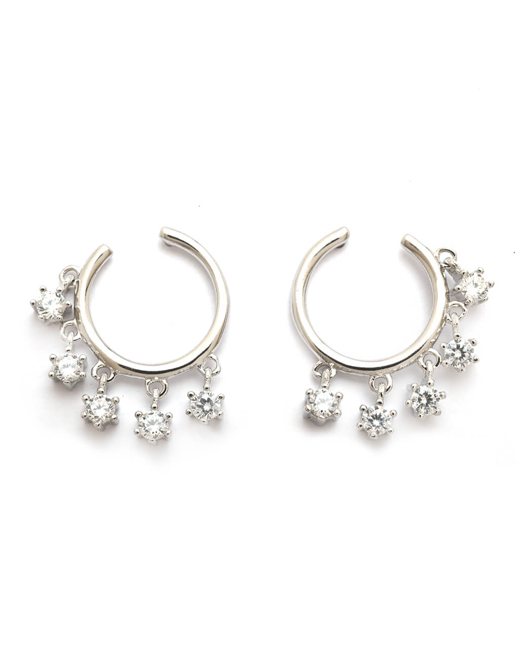 earrings with drops, siver earring studs