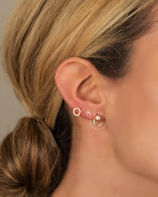 Round Comet Ear Studs
