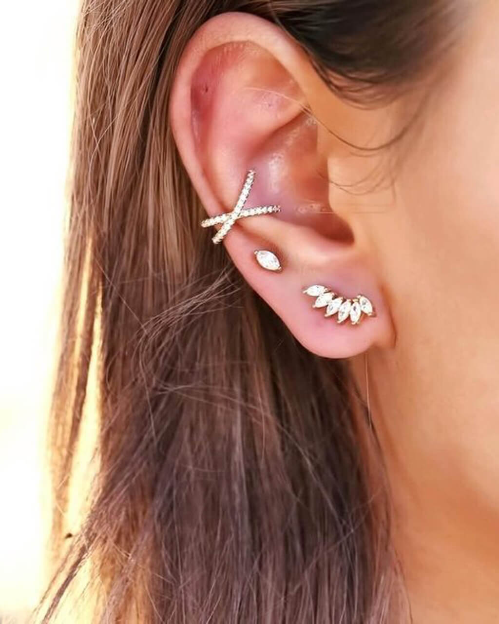Criss Cross -X- Ear Cuff Earring