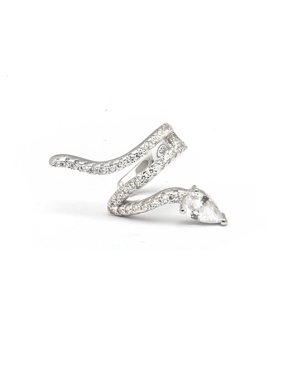 snake shaped earring, Silver Snake Ear Cuff Earring 