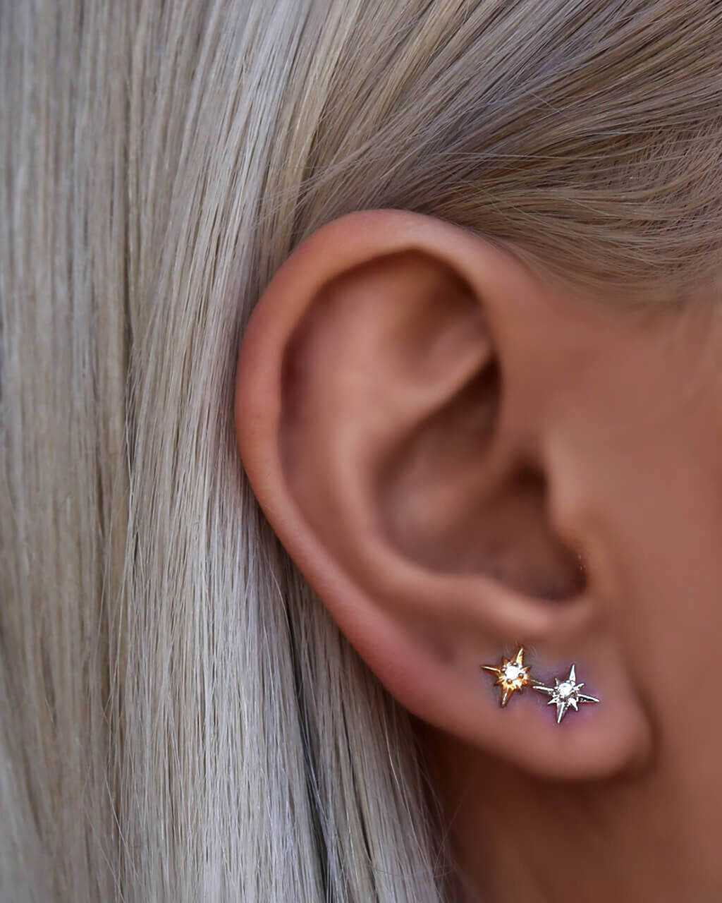 north star earrings