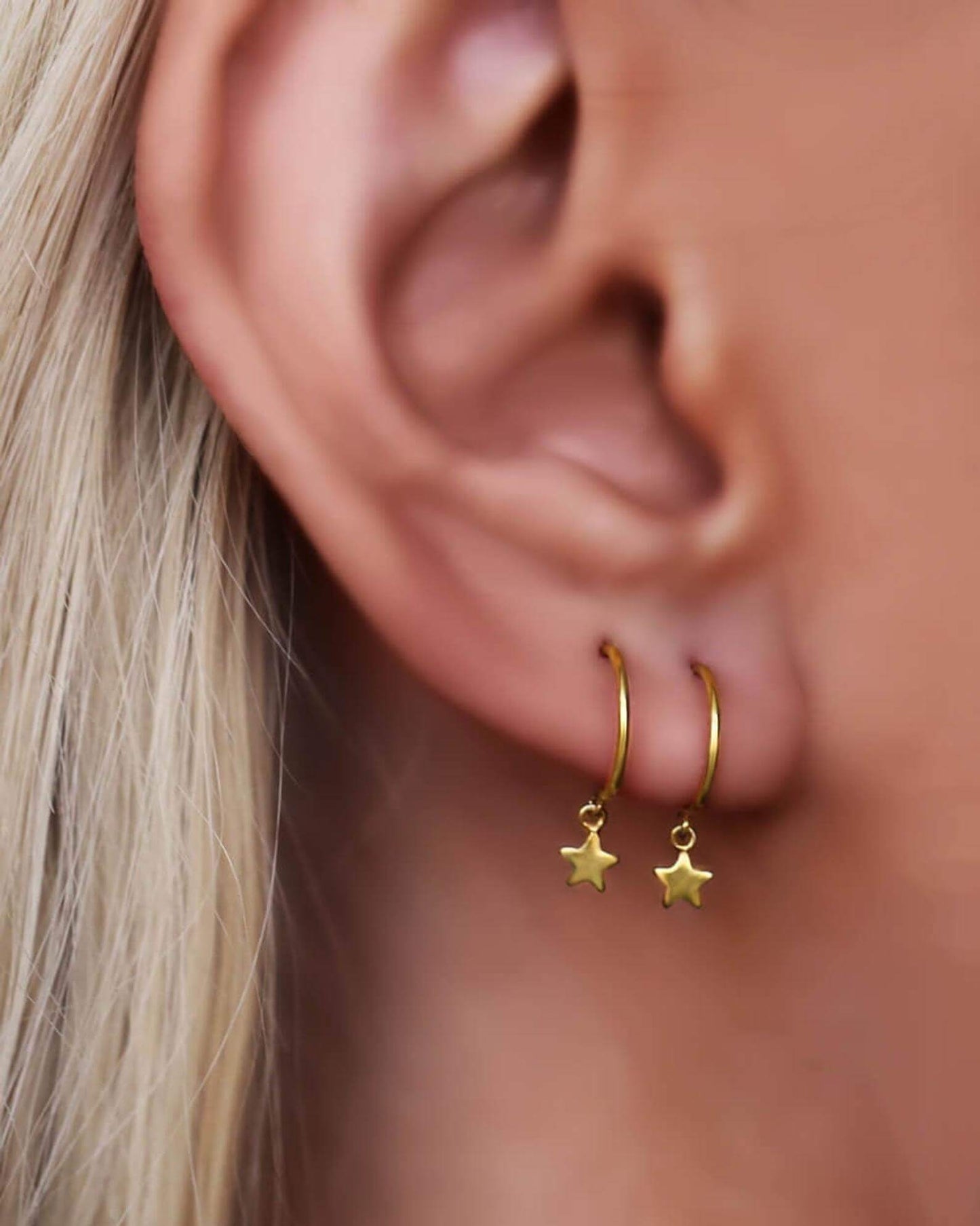 Star ear hoops