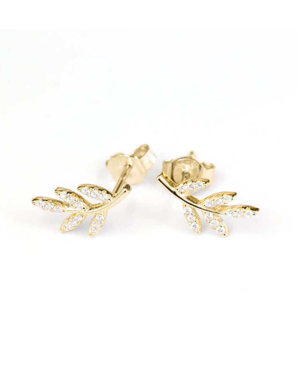 Tiny Leaf Ear Studs