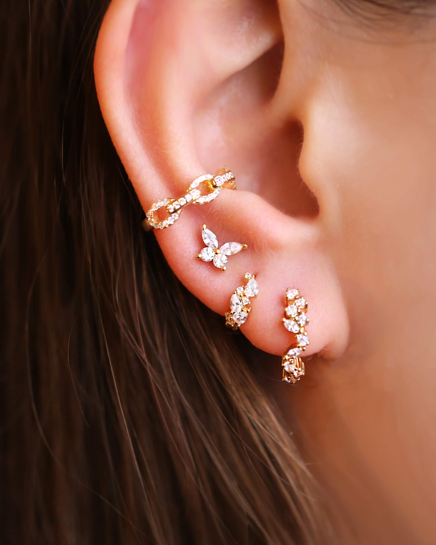 Chunky Small Cluster 6mm hoops