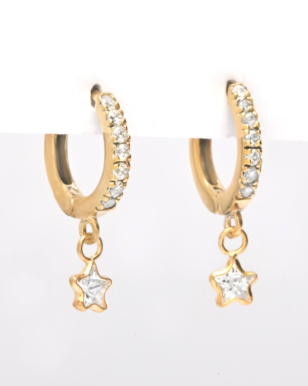 Star Huggie hoop earrings, small celestial earrings, star earrings