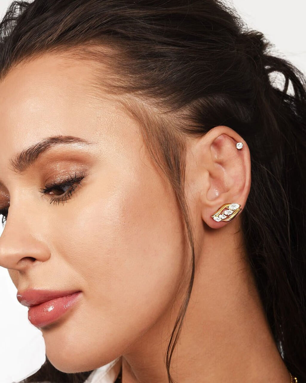 Orecchini rampicanti in oro giallo , VERENDI 