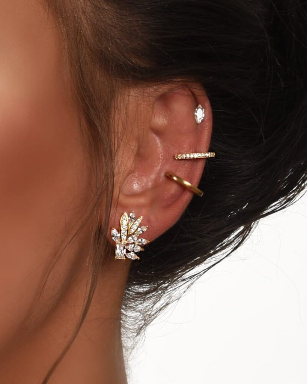 Silver earrings, ear studs, wedding earrings, gift for women