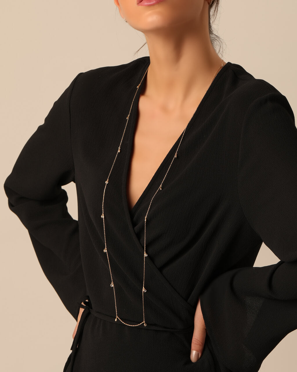 Long Necklace with Drops