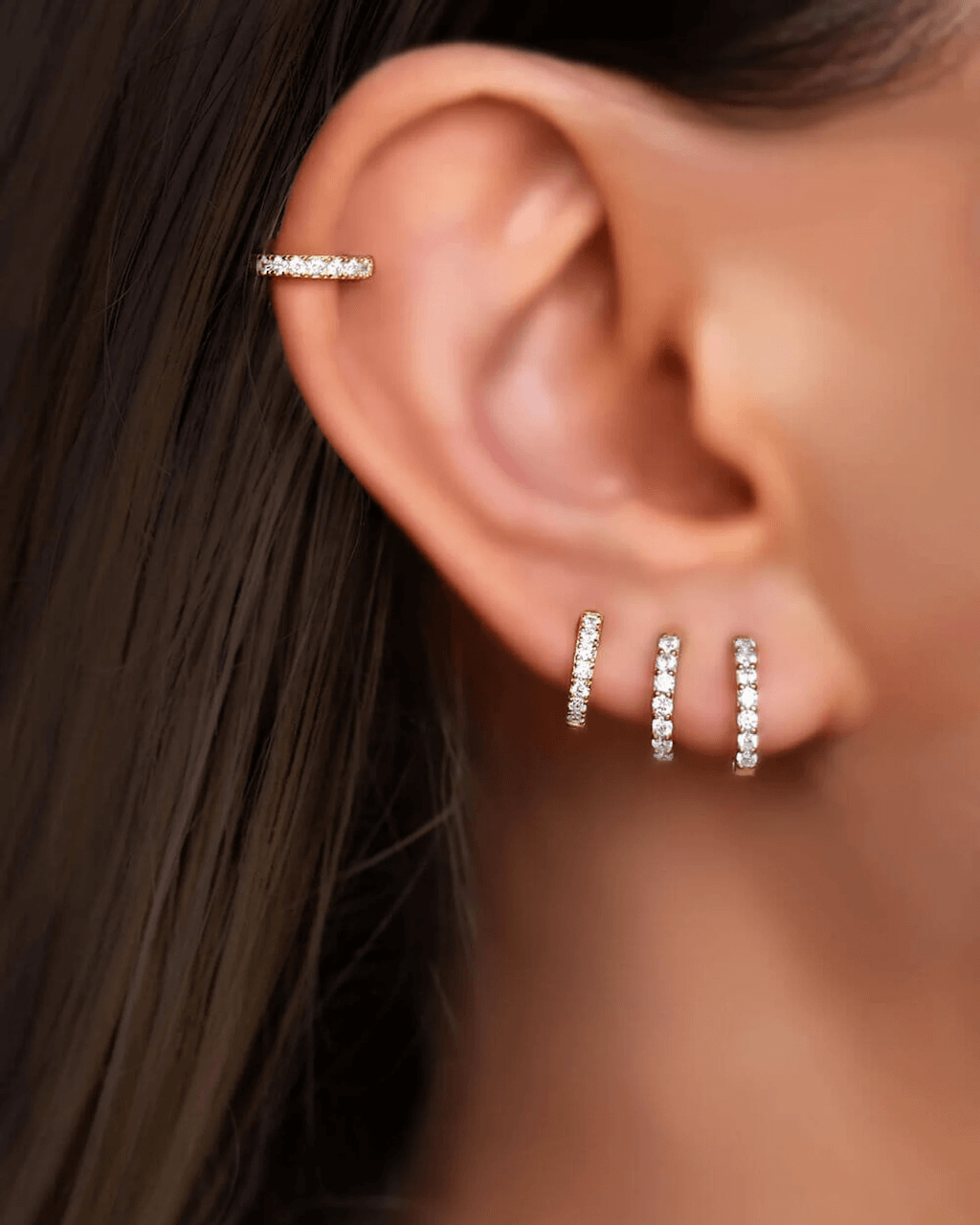 silver hoops, Gold hoops, Huggie hoops