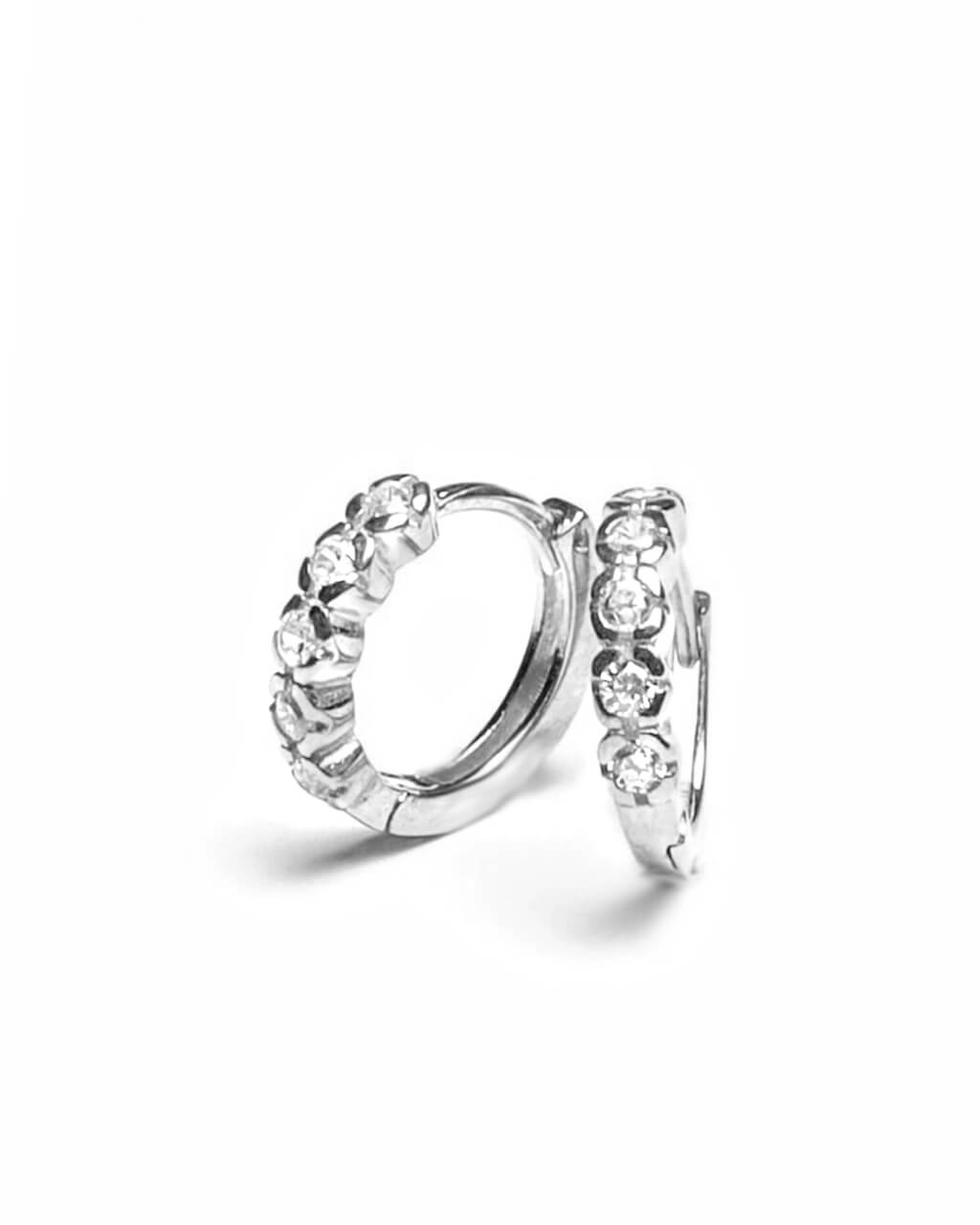 Small silver hoop earrings