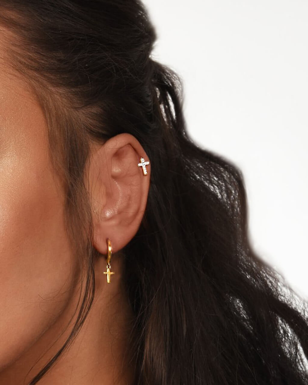 Cross Ear Studs