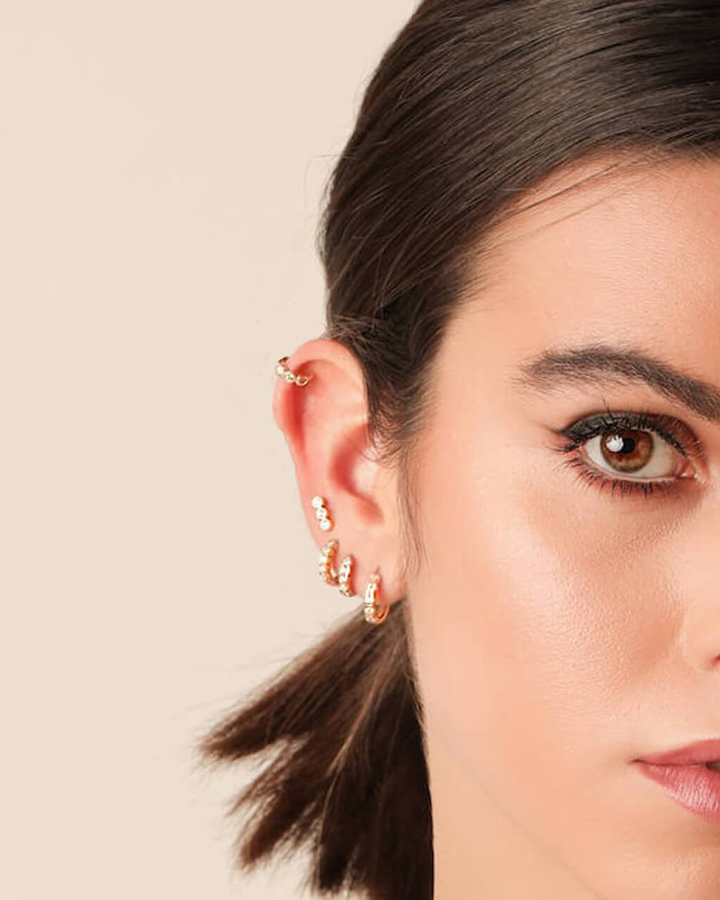 Small silver hoop earrings