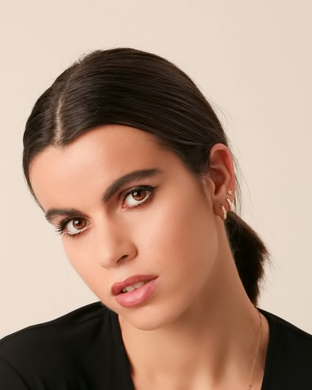 Small silver hoop earrings