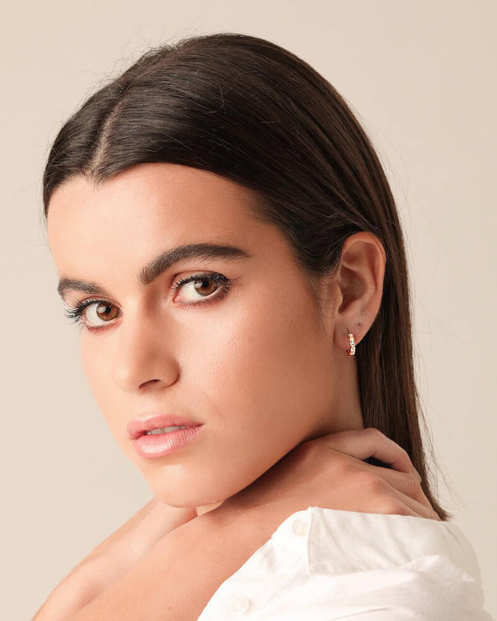 Small silver hoop earrings