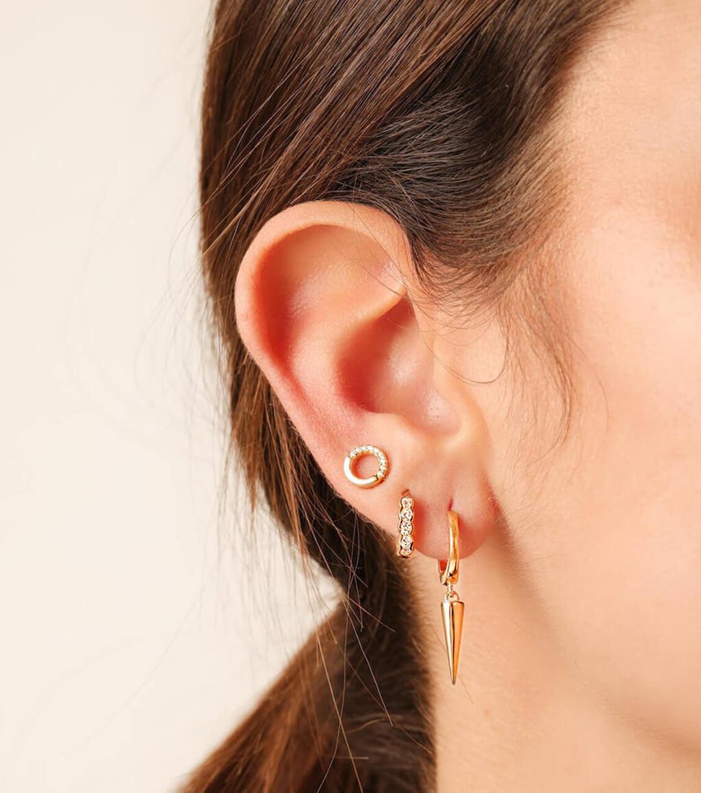 Small silver hoop earrings