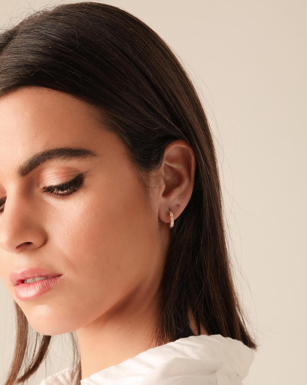 Small silver hoop earrings