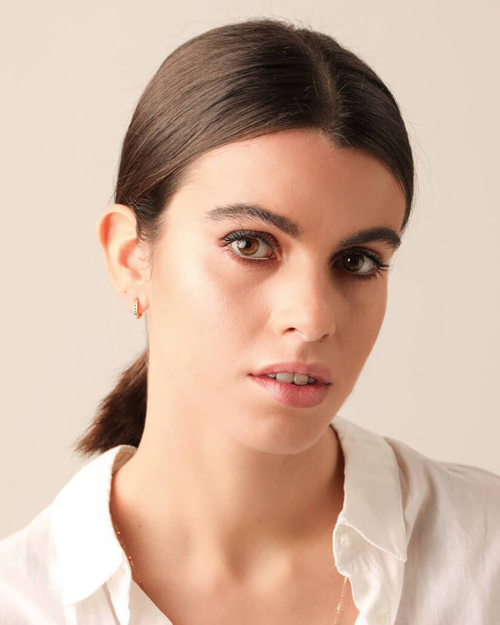 Small silver hoop earrings