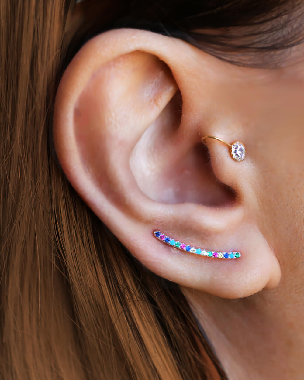 boucles d'oreille montantes