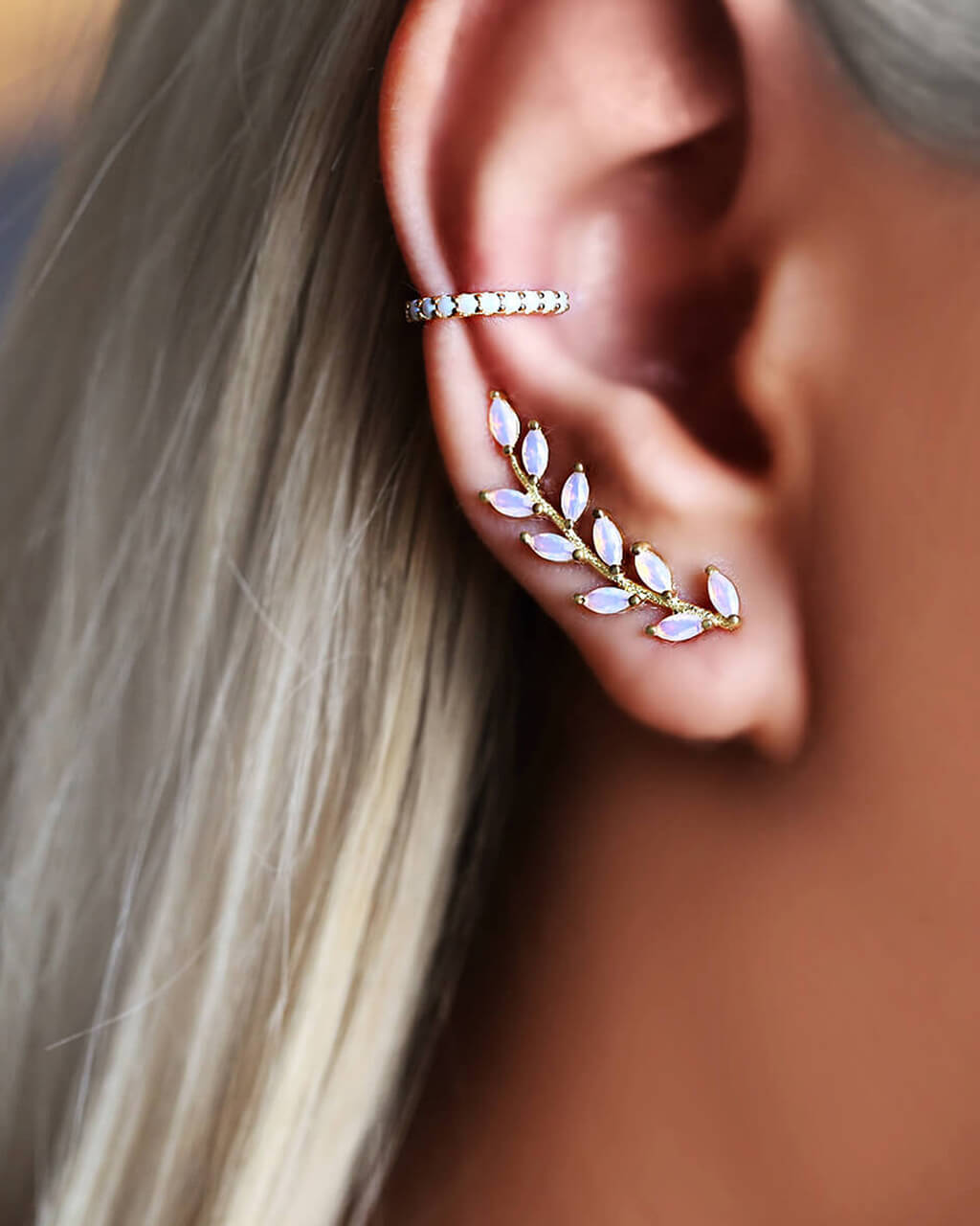  ear climbers, Ear cuff orecchini, boucles d'oreille montantes