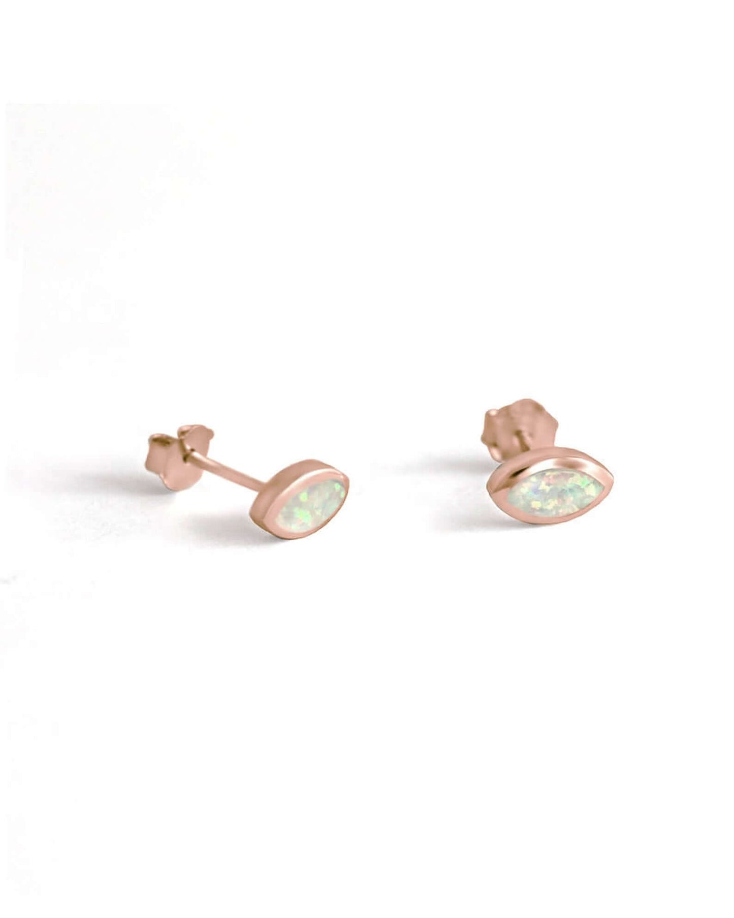 Opal Oval Ear Studs