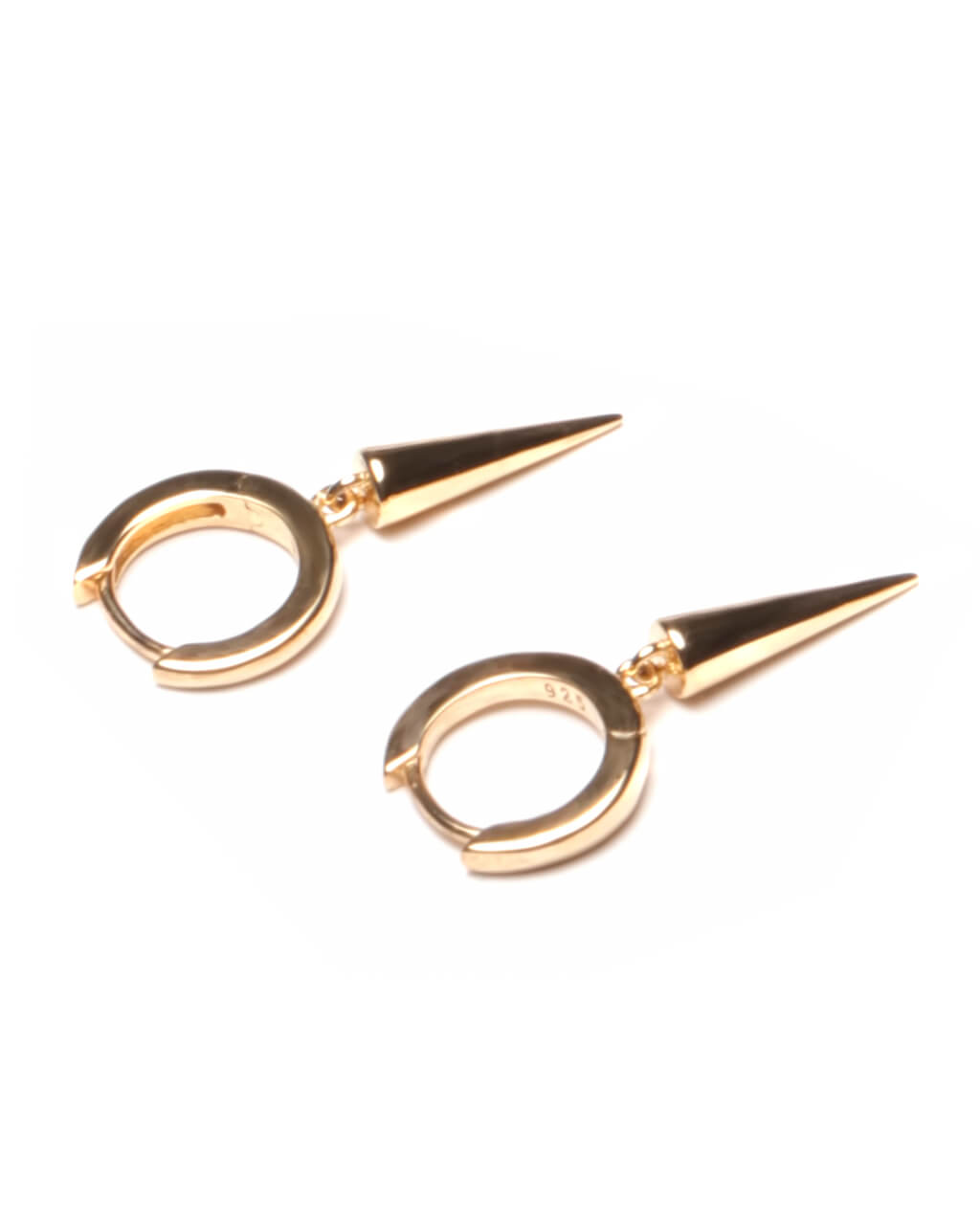 Plain Spike Huggie Hoops