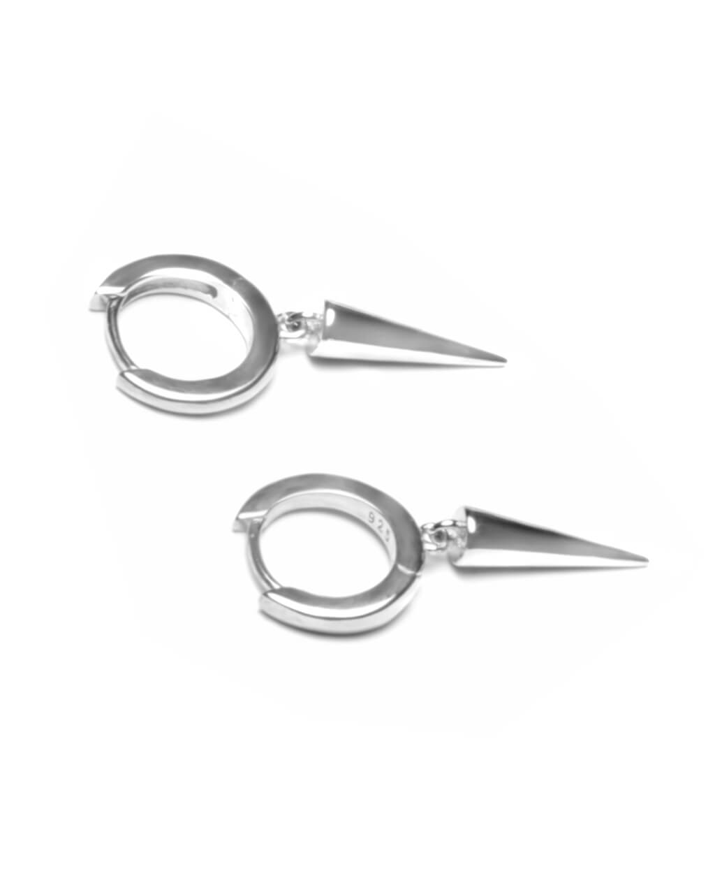 Plain Spike Huggie Hoops