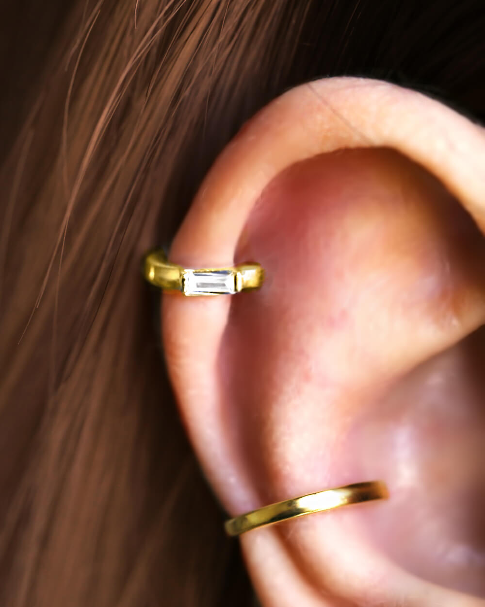 Tiny gold hoops, silver hoops earrings, minimalist earrings, third piercing stud, helix hoop • tragus hoop