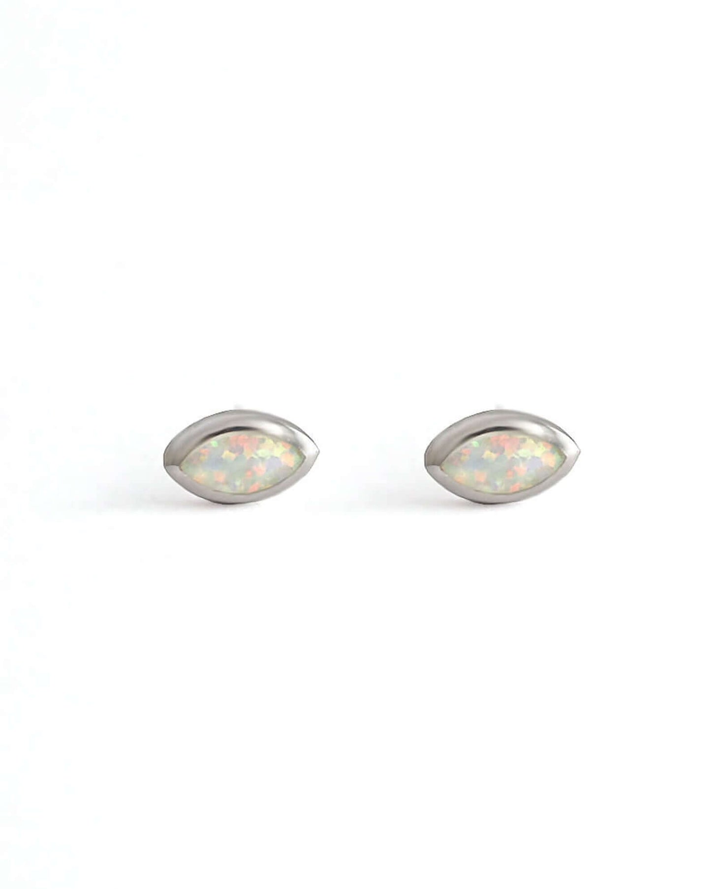 Opal Oval Ear Studs