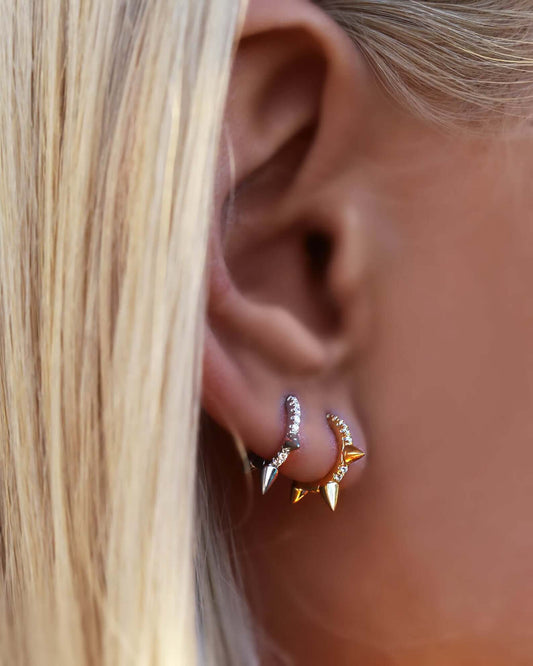 Spike earrings hoops