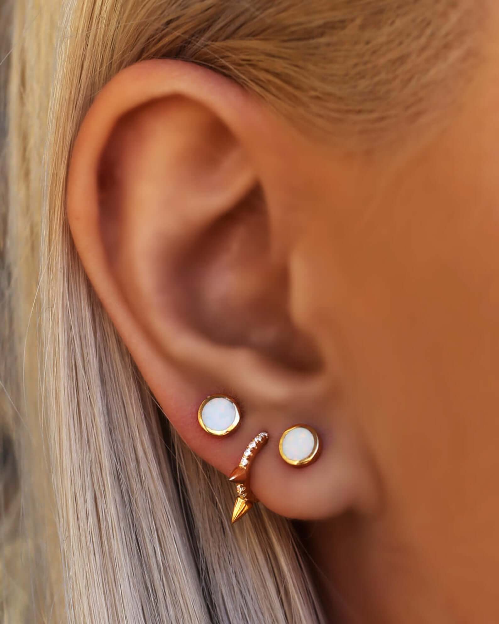 Spike ear hoops